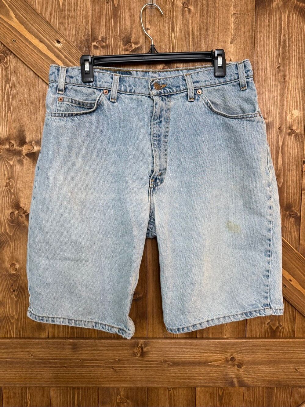 Vintage Levi’s 550 Relaxed Fit Denim Shorts Men’s 34 Light Wash USA Made(9273)